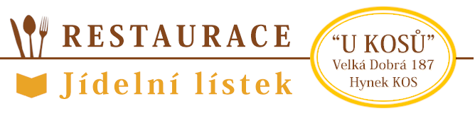 Restaurace U Kosů - jídelní lístek